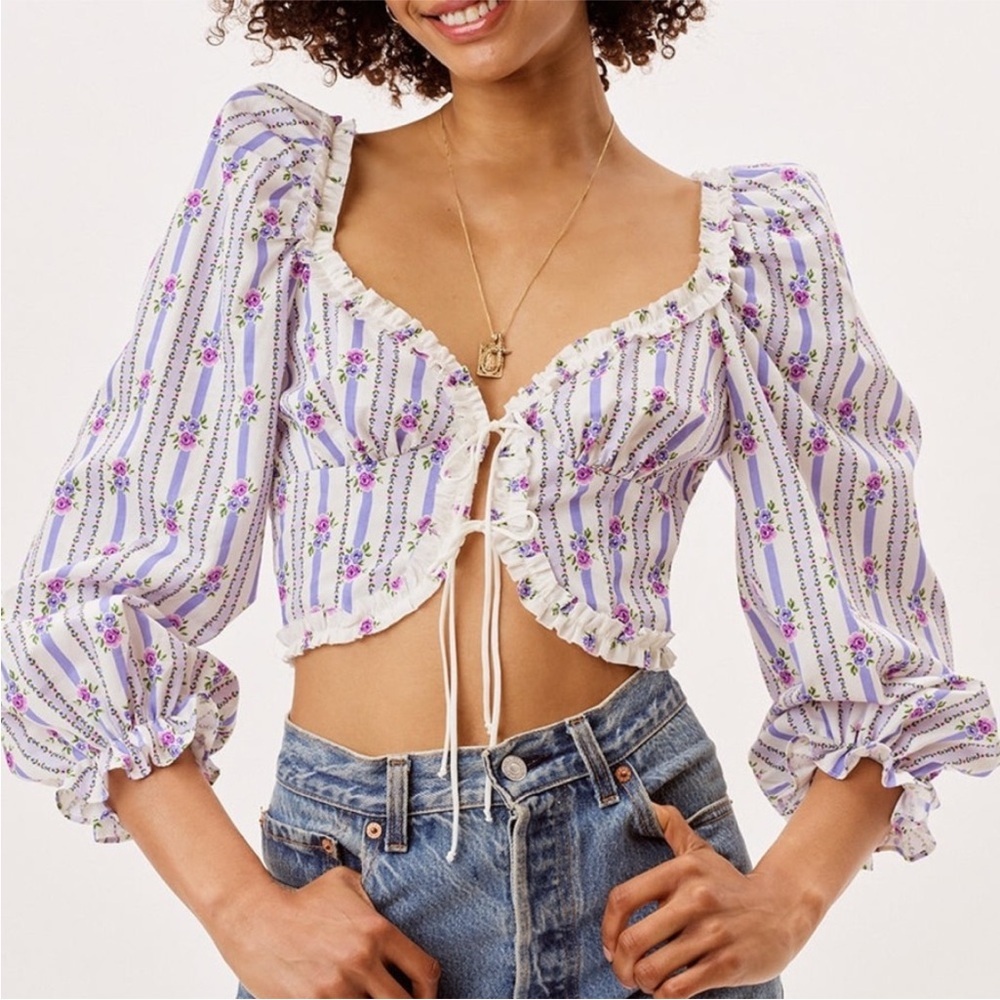 For Love & Lemons Dahlia Crop Top
